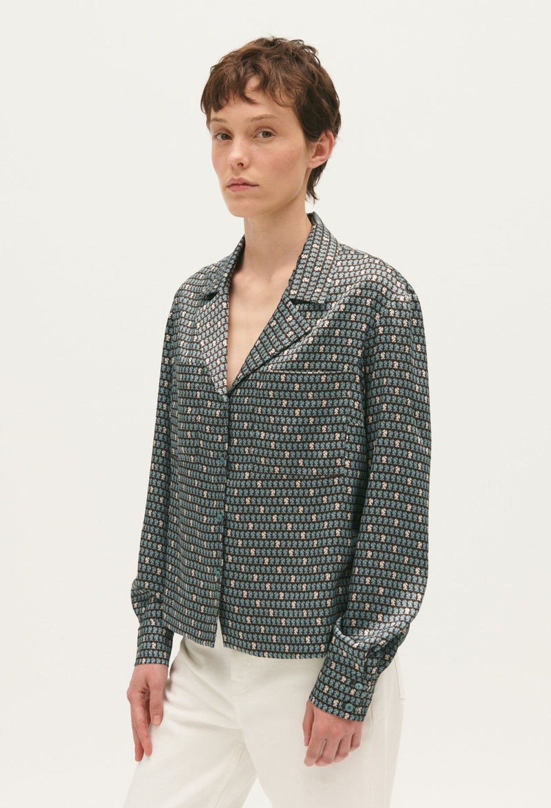 Claudie Pierlot | Camisa fluida estampada para mujer. 