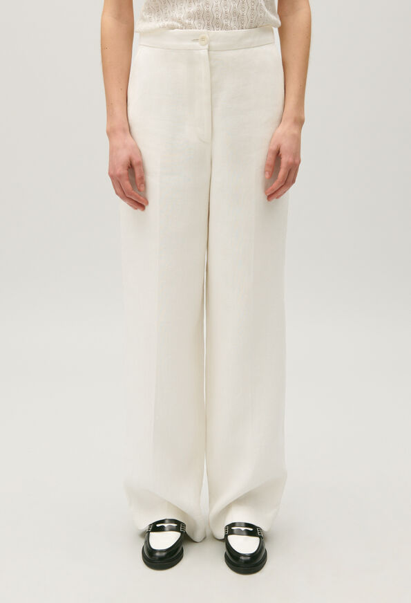 Claudie Pierlot | Pantalón de traje de mezcla de lino para mujer. 