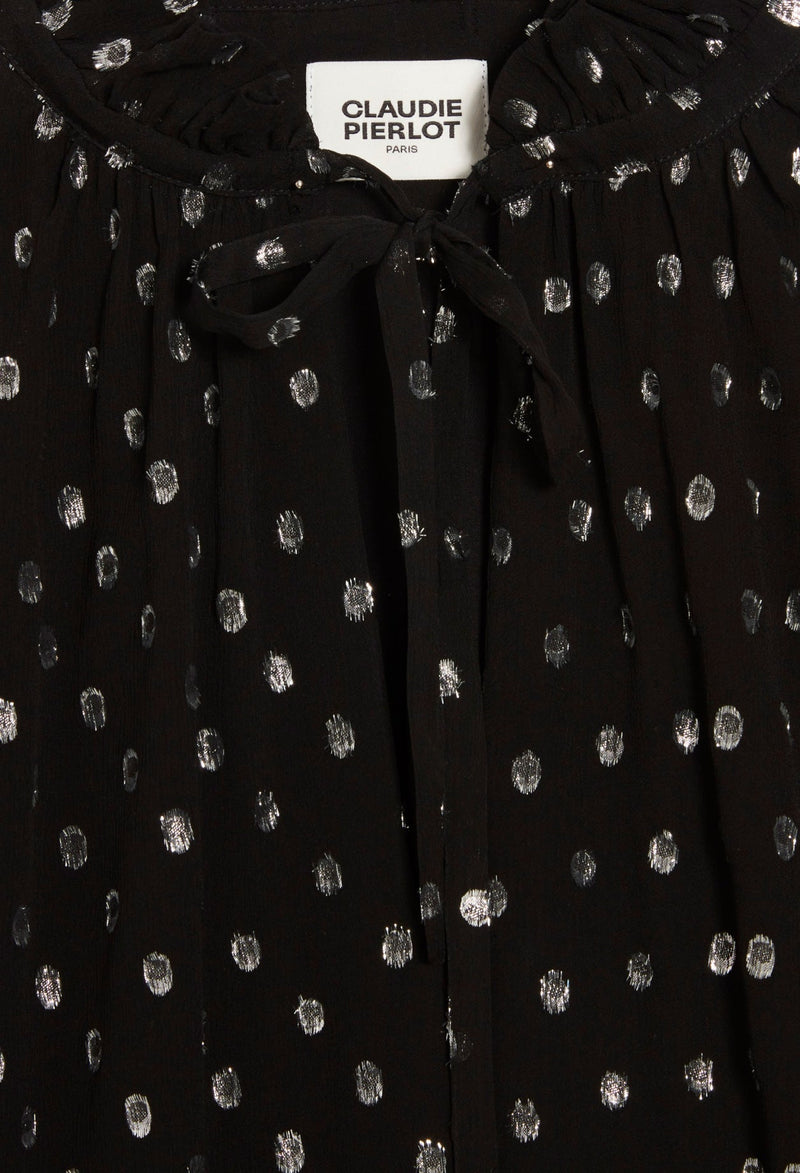 Vestido corto Rififi negro con lunares