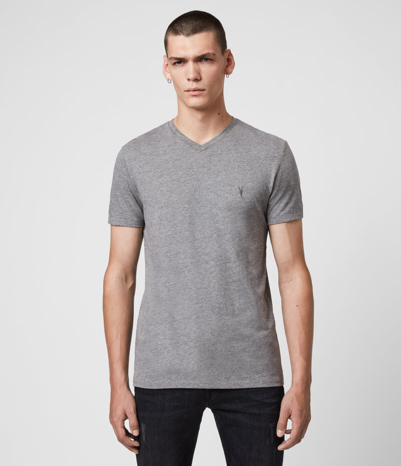 AllSaints | Camiseta Tonic V-Neck Soot Grey Marl Para Hombre