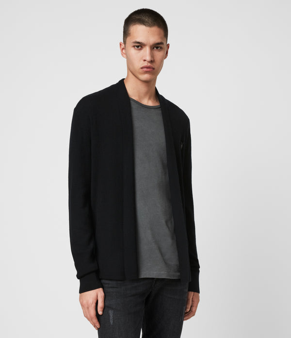 AllSaints | Sweater Mode Merino Open Car Black Para Hombre