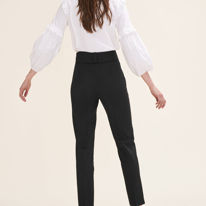 Maje | Pantalón Carotte Avec Noeud Negro para mujer.