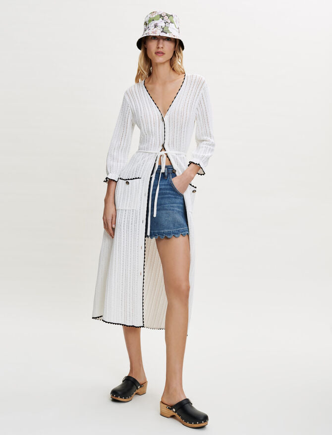 Maje | Cardigan Mobella Blanco para mujer.