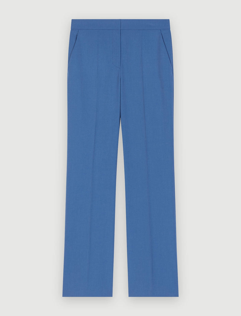 Pantalón azul recto de traje