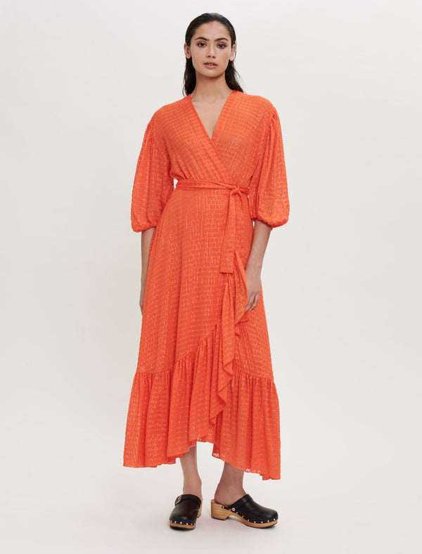 Maje | Vestido Rilant Naranja para mujer.