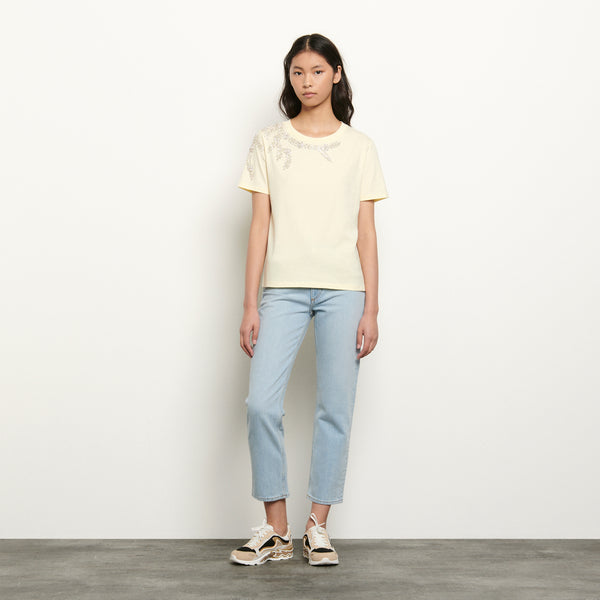Camiseta Stras Amarillo