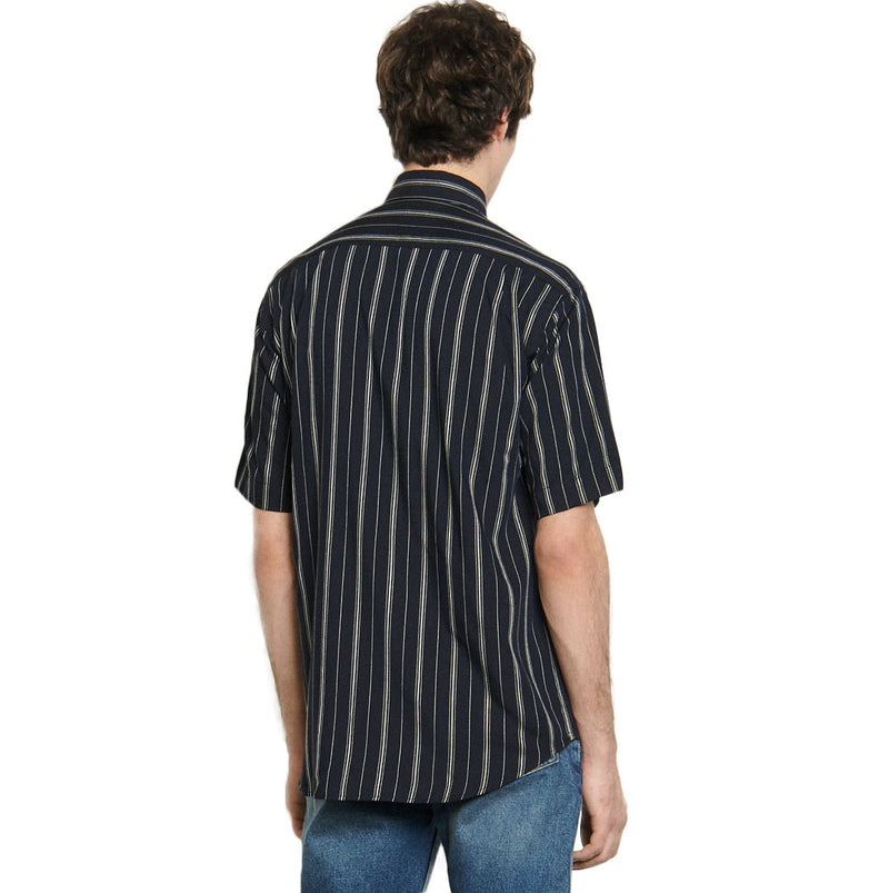 Camisa Oversized Stripes Marino