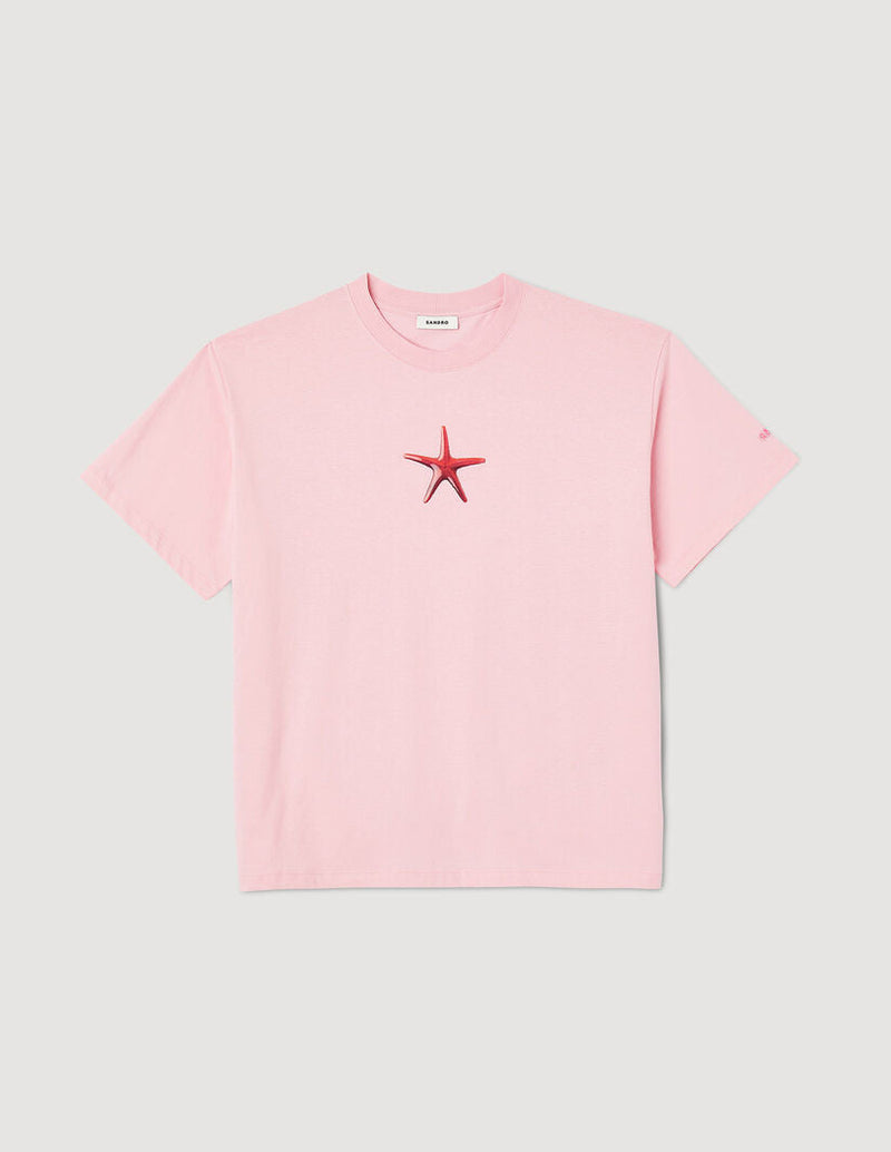 Camiseta con estampado estrella de mar