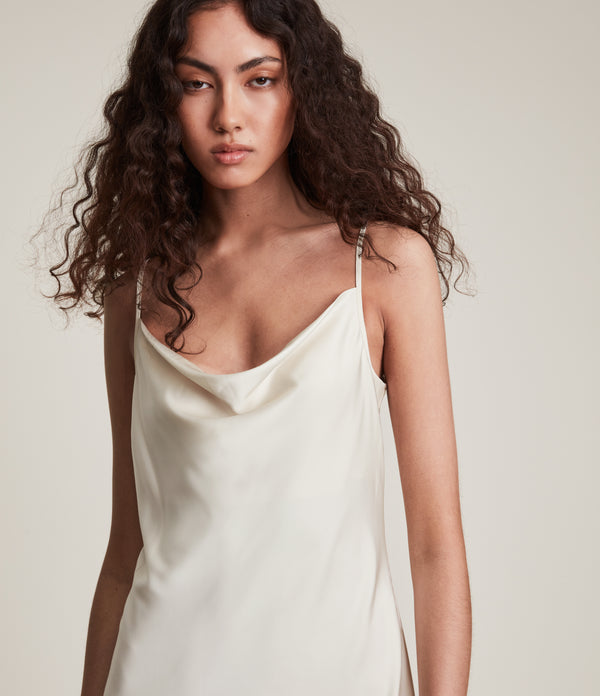 AllSaints | Vestido Hadley Blanco Ártico para mujer