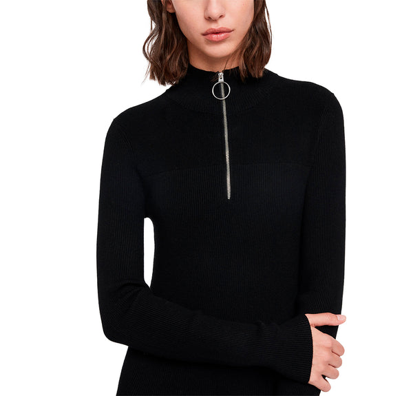 Vestido Lacey Rib Dress Negro