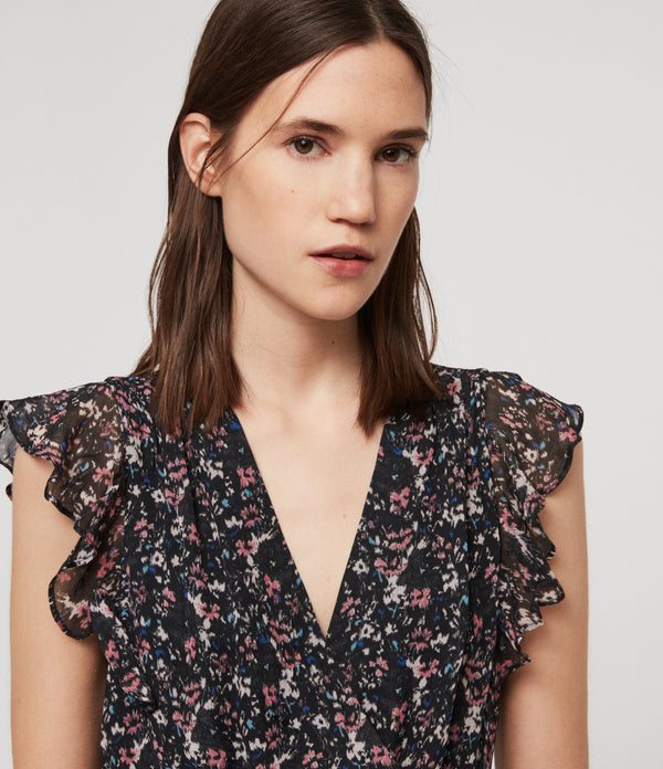 Vestido Caris Sketch Dress Negro