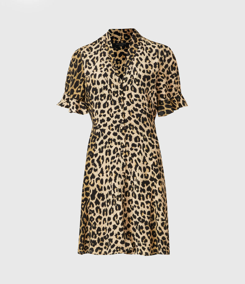 Vestido Fay Leppo Leopard Amarillo