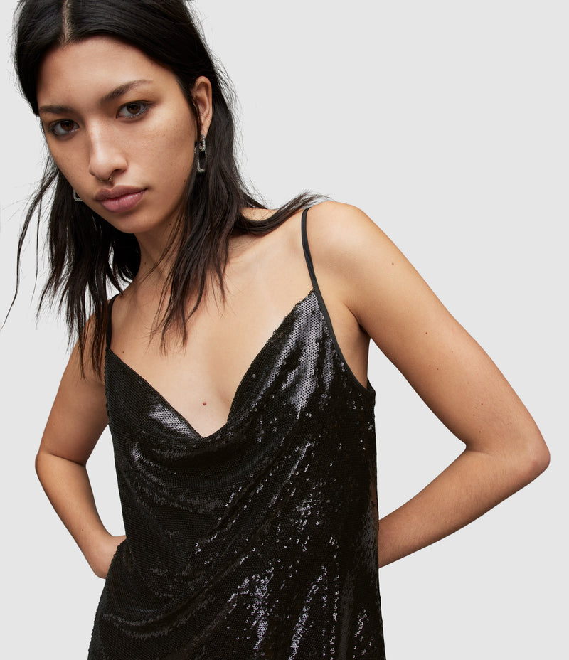 Vestido Hadley Sequin Negro