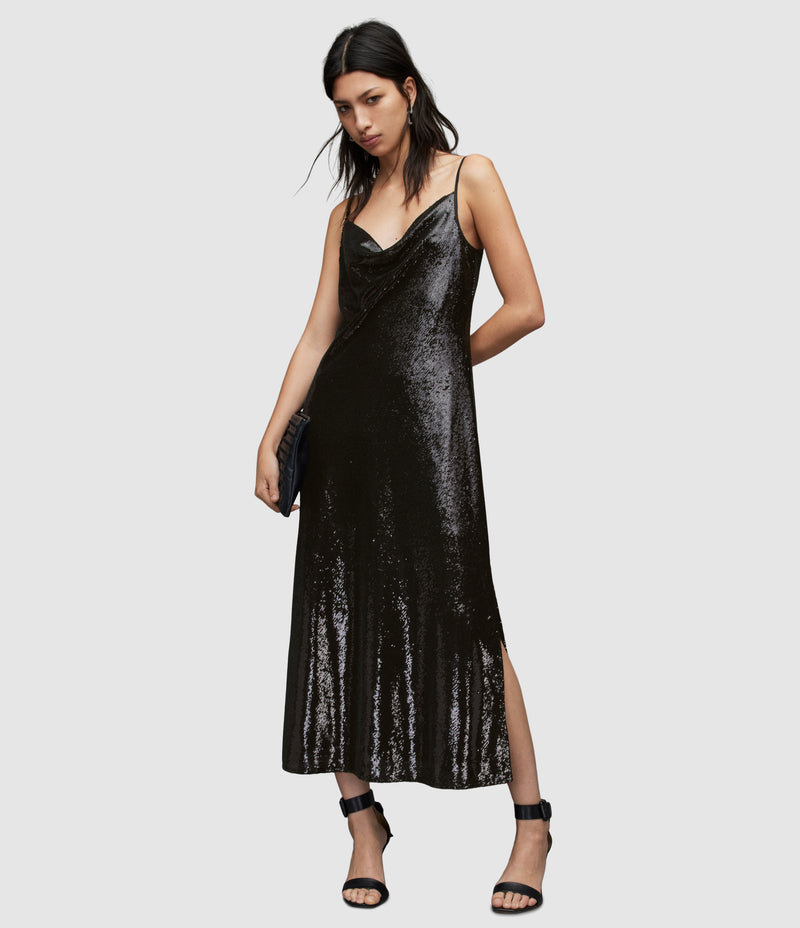 Vestido Hadley Sequin Negro