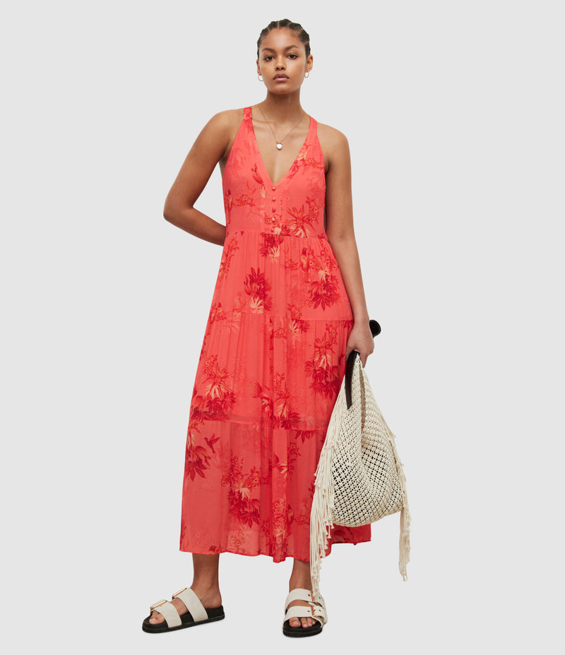 AllSaints | Vestido Tula Nila Orange para mujer