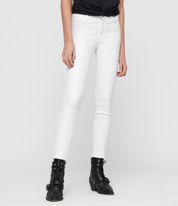 Allsaints | Jeans Blanco Para Mujer Grace Ankle Fray Jeans