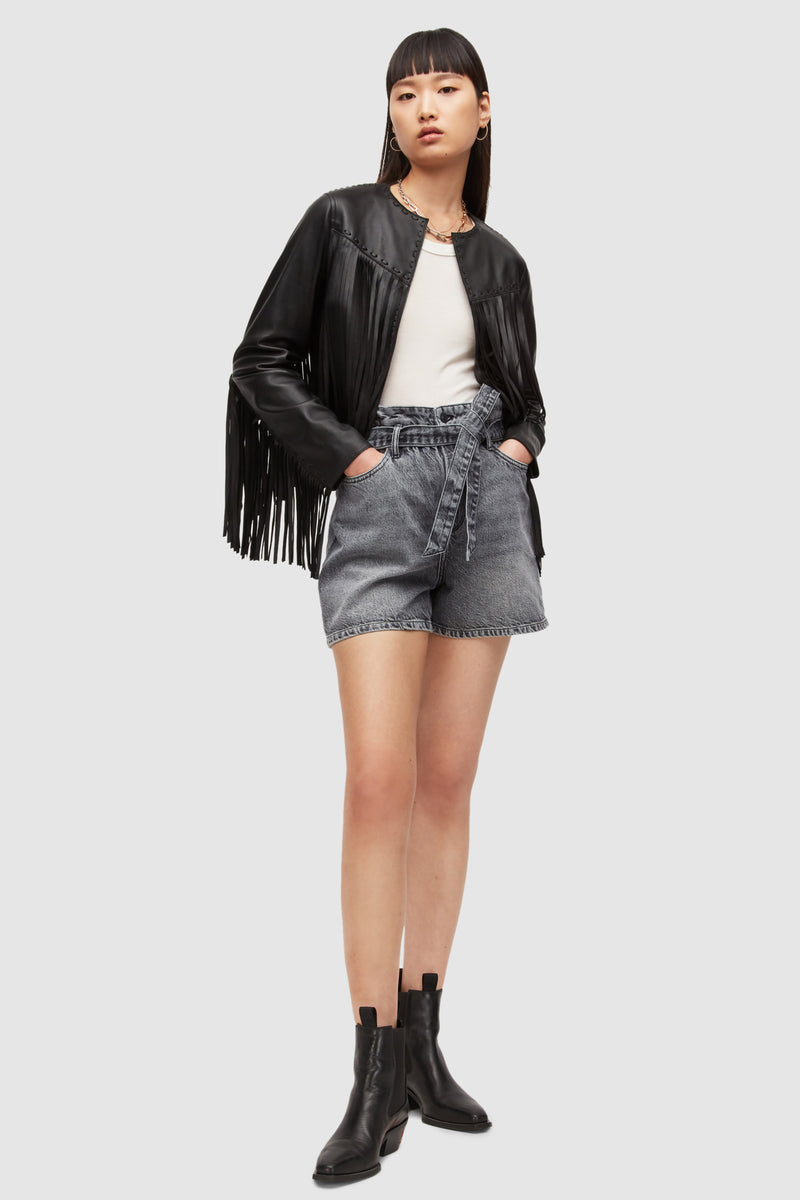 AllSaints | Shorts Palmer Negro para mujer