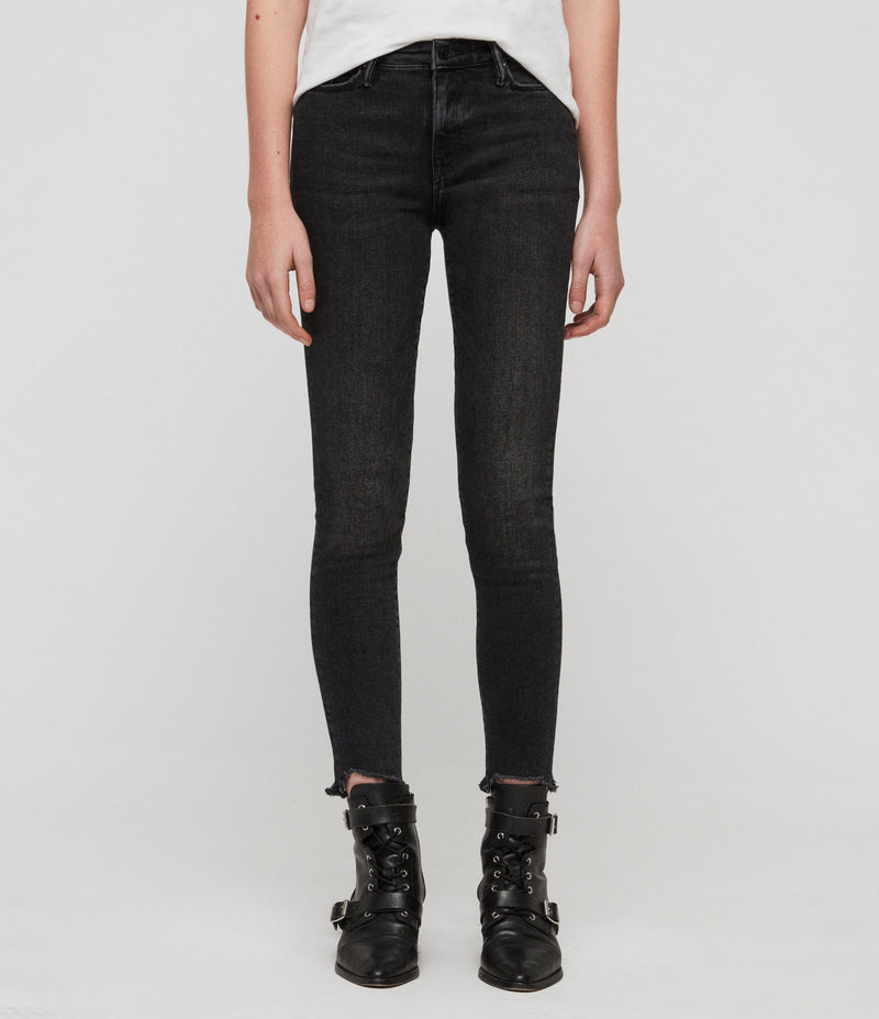 Allsaints | Jeans Negro Para Mujer Grace Ankle Fray Jeans