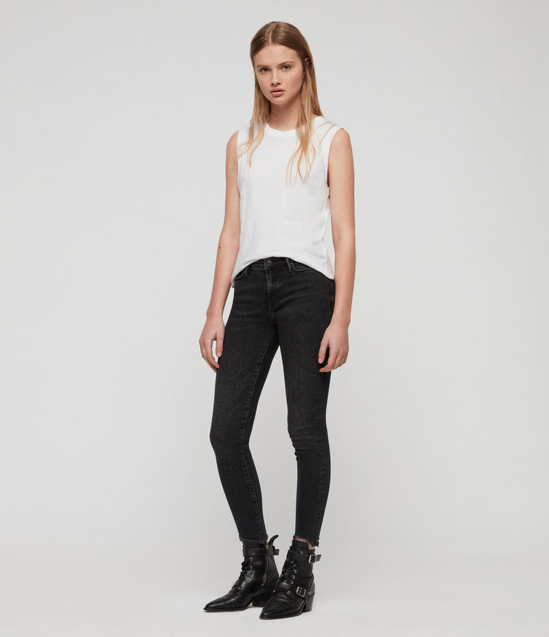 Jeans Grace Ankle Fray Jeans Negro