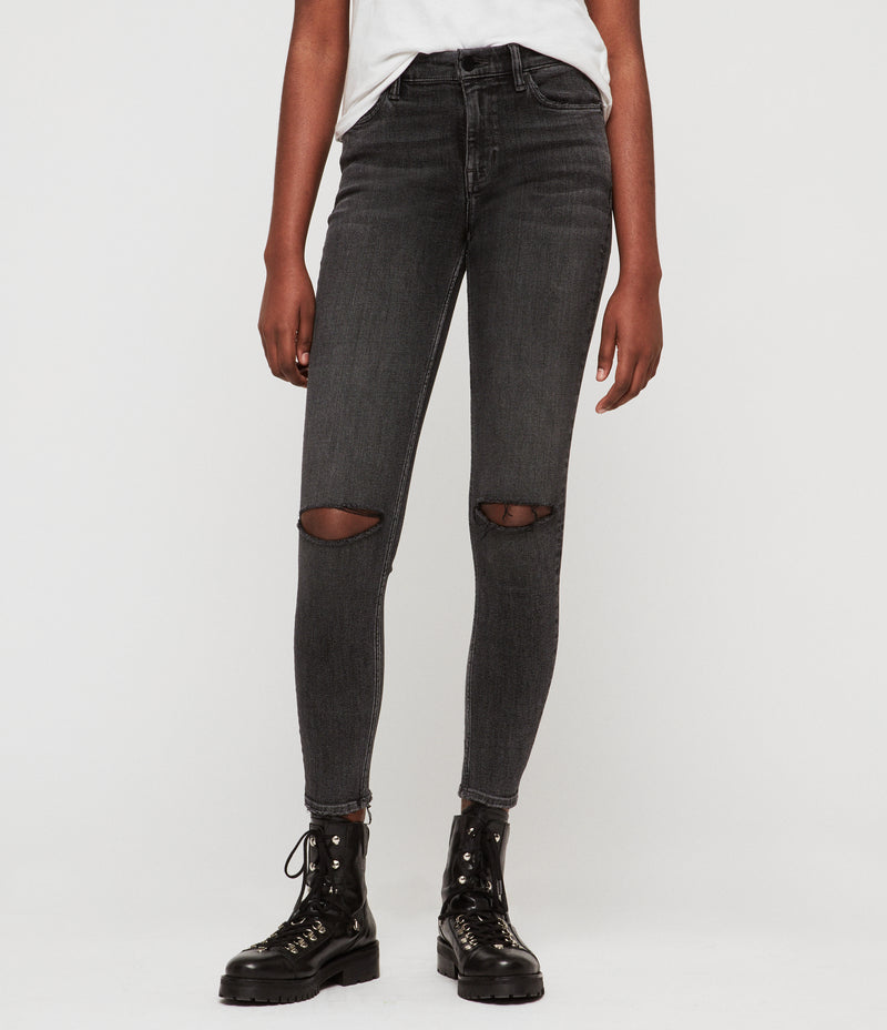 Allsaints | Jeans Negro Para Mujer Roxanne Bistretch