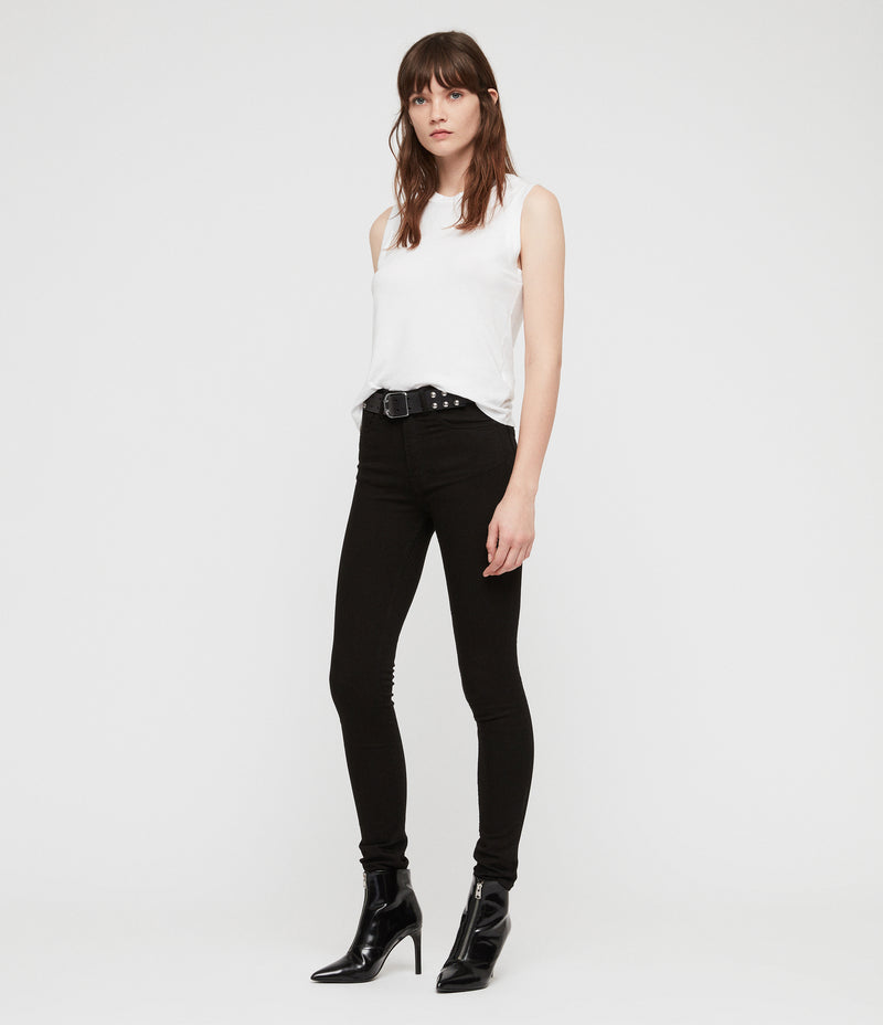 Allsaints | Jeans Stilt Negro Para Mujer