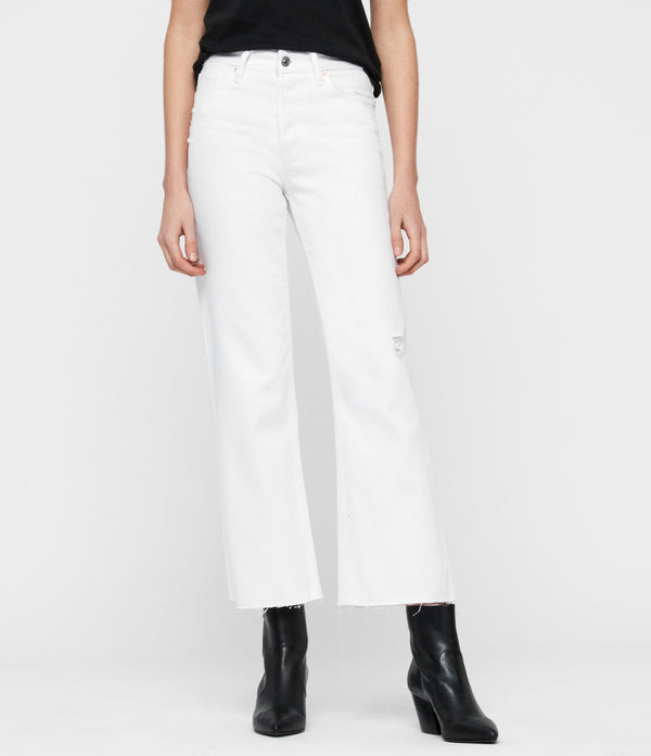 Allsaints | Jeans Blanco Para Mujer Helle Crop Bootcut Jeans